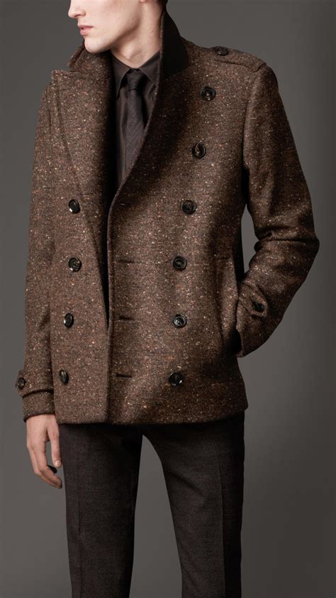 burberry pea coats|burberry wool pea coats men's.